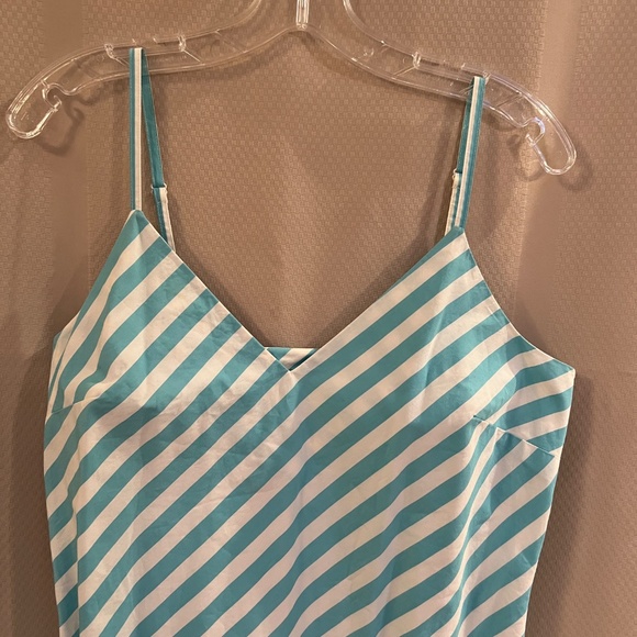 Lilly Pulitzer Sunflower Striped Dress Blue/White Sz12 - Picture 3 of 12